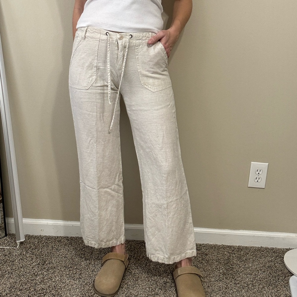 Just Living Linen Blend Pants, small